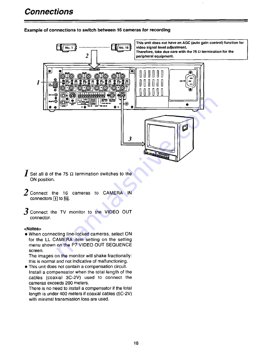 Panasonic AGDTL1P - TIME LAPSE RECORDER Operating Instructions Manual Download Page 18