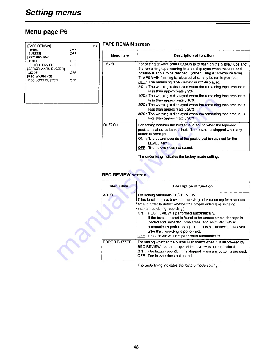 Panasonic AGDTL1P - TIME LAPSE RECORDER Operating Instructions Manual Download Page 46