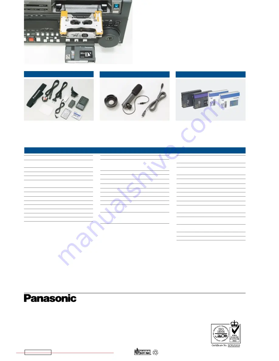 Panasonic AGDVC15 - DV CAMCORDER Скачать руководство пользователя страница 4