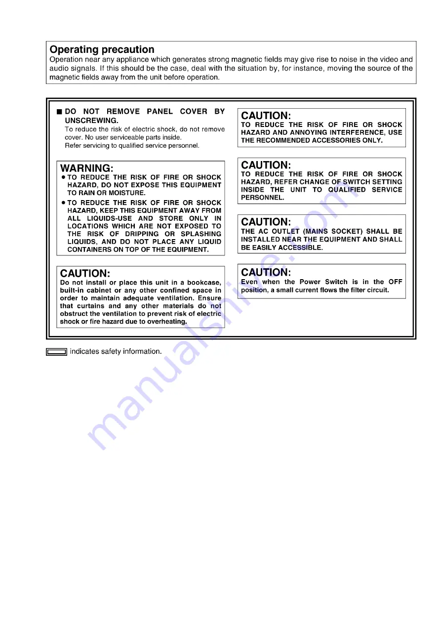 Panasonic AJ-CA905G Service Manual Download Page 11