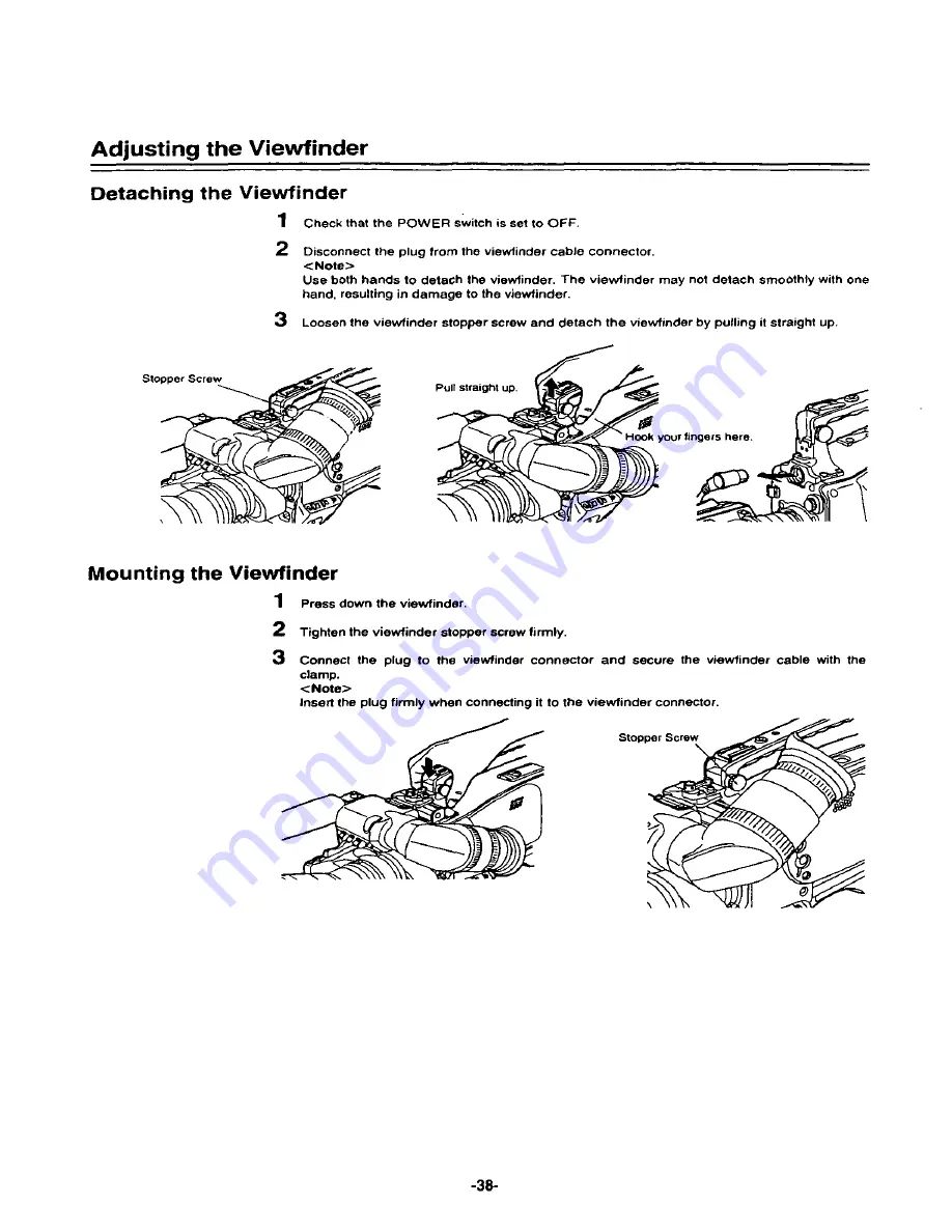 Panasonic AJ-D400P Operating Instructions Manual Download Page 40