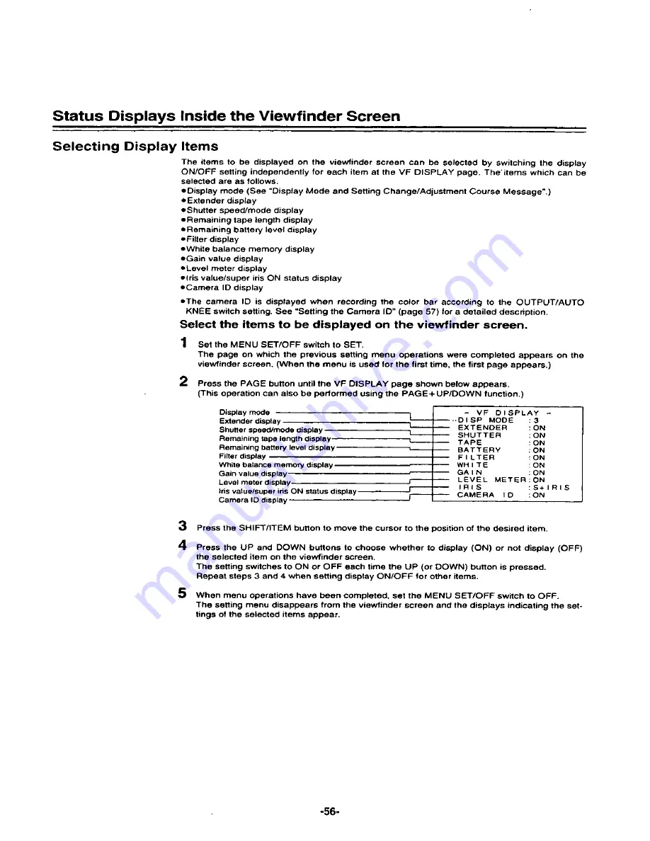 Panasonic AJ-D400P Operating Instructions Manual Download Page 58