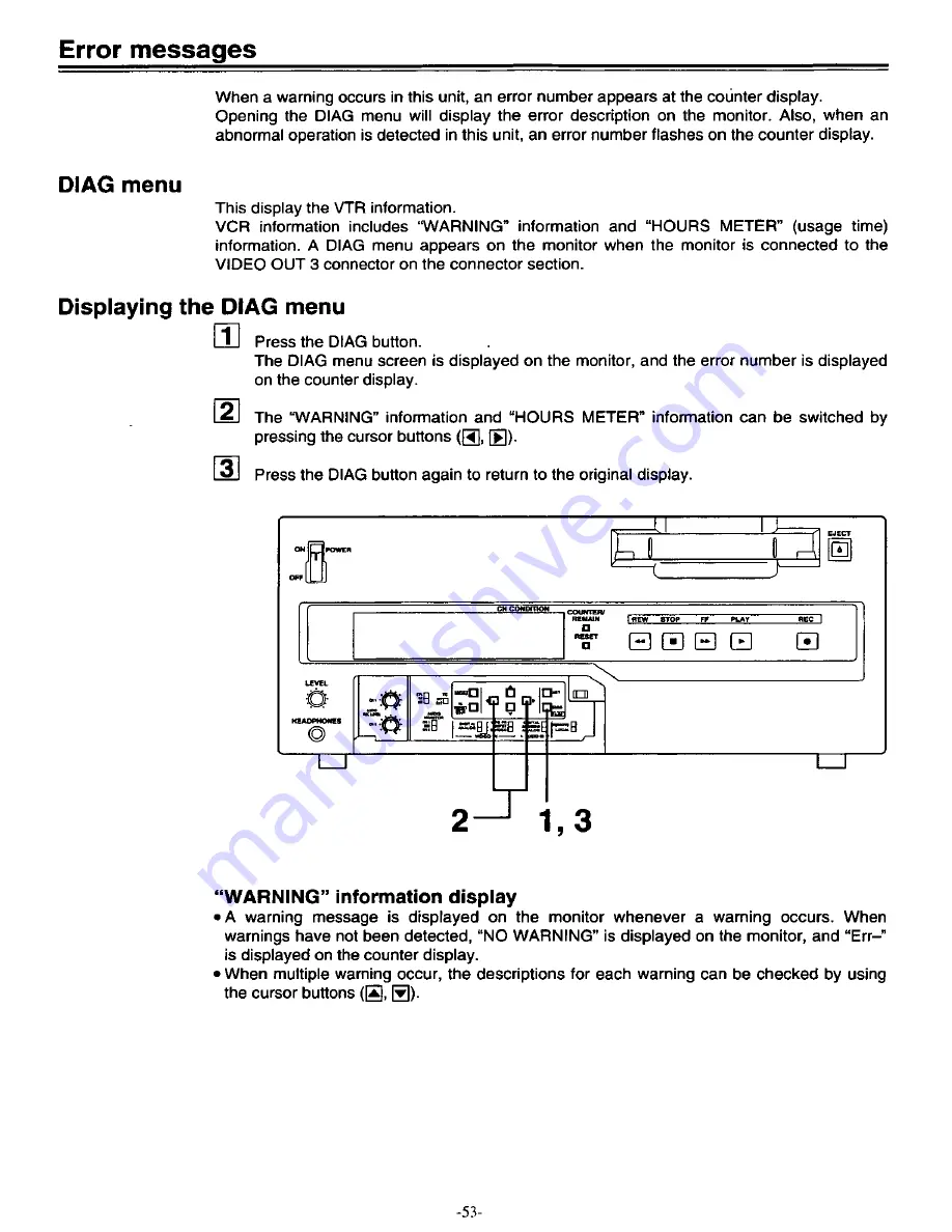 Panasonic AJ-D440P Скачать руководство пользователя страница 59