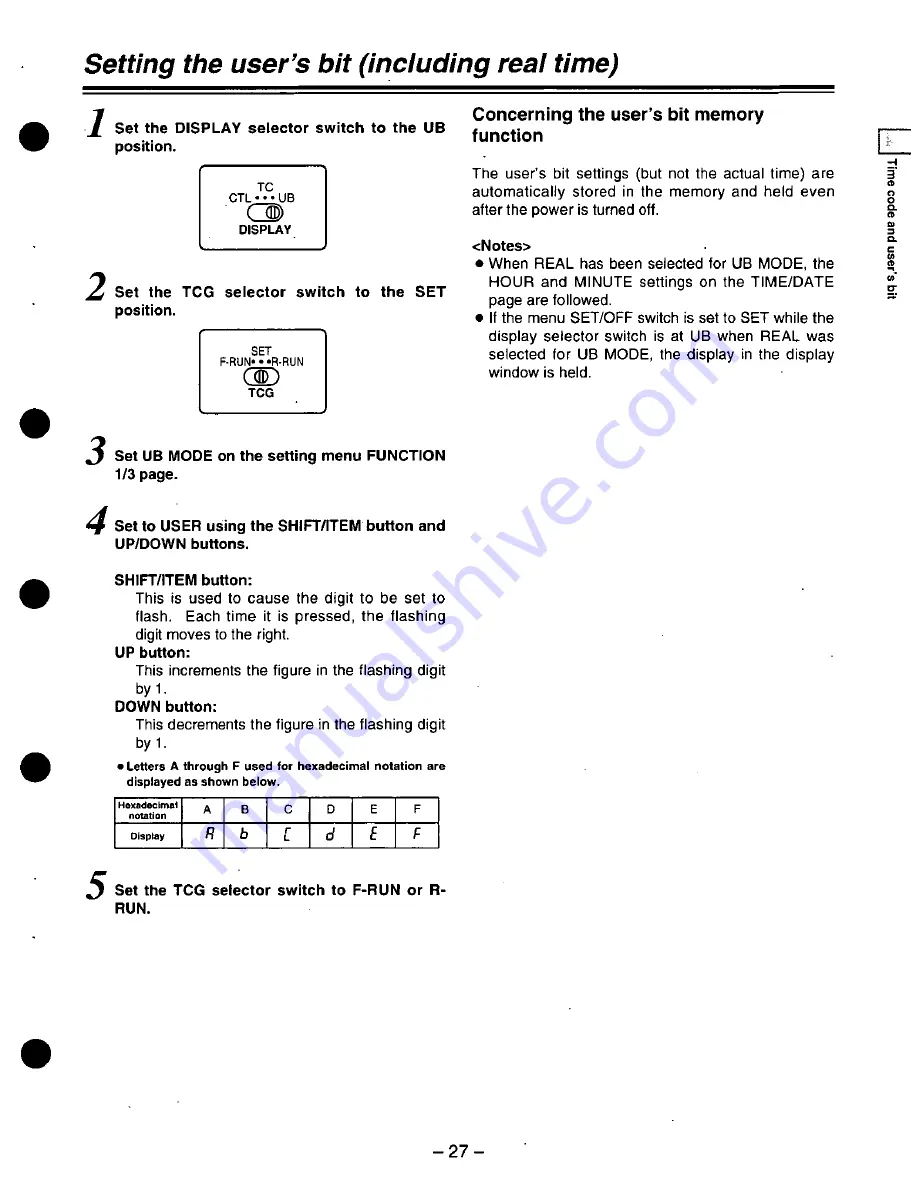 Panasonic AJ-D90 Operating Instructions Manual Download Page 27