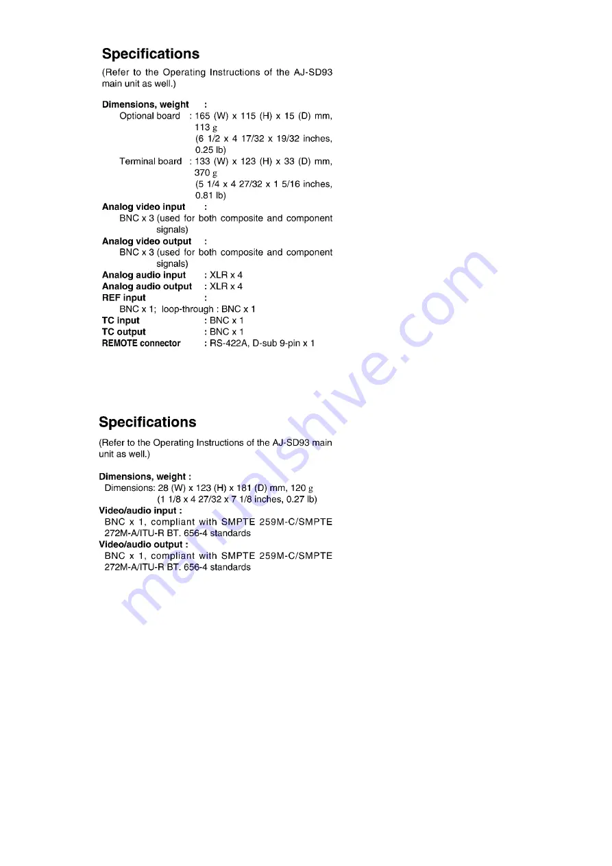 Panasonic AJ-D93MC Service Manual Download Page 6