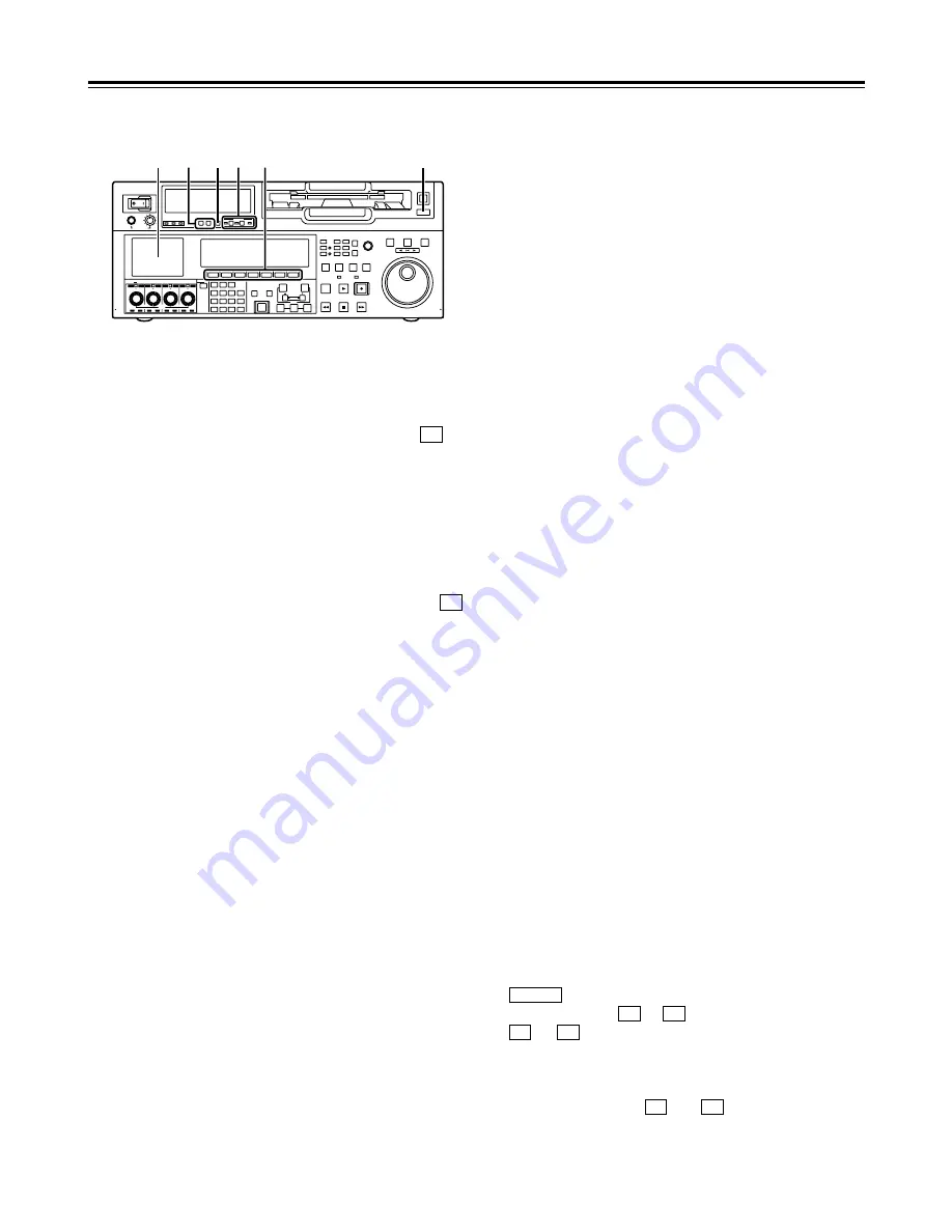 Panasonic AJHD1700 - HD VTR W/24P Operating Instructions Manual Download Page 9