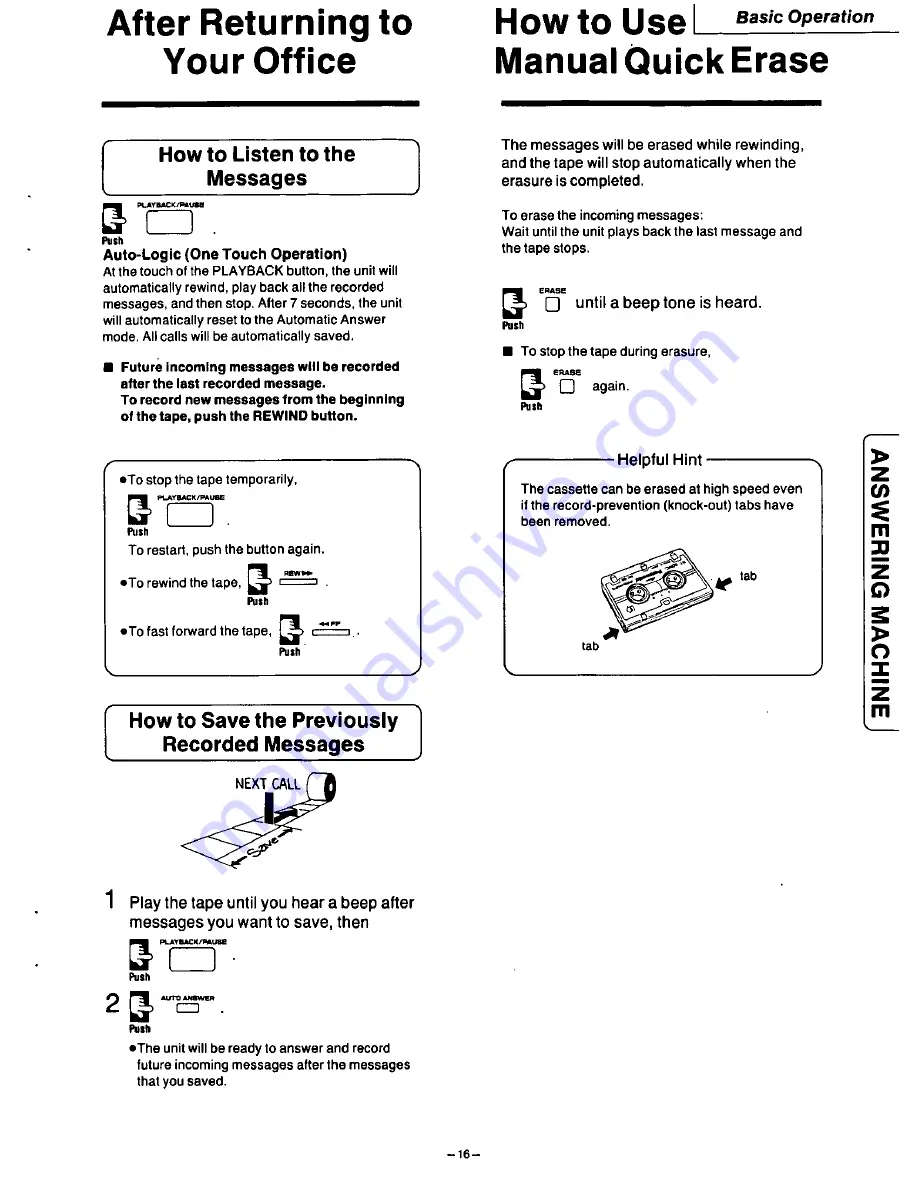 Panasonic Auto-Logic KX-F115 Operating Instructions Manual Download Page 17