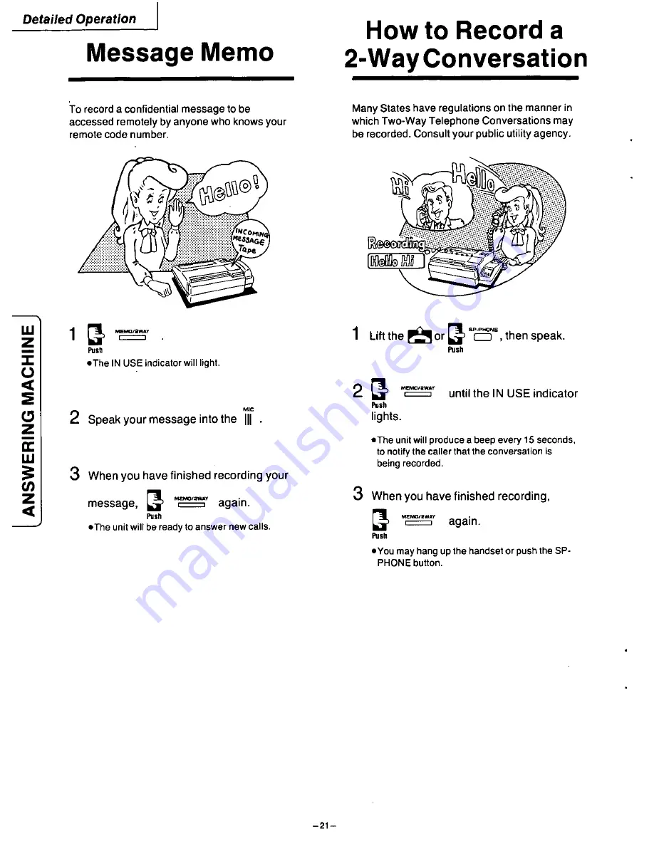 Panasonic Auto-Logic KX-F115 Operating Instructions Manual Download Page 22