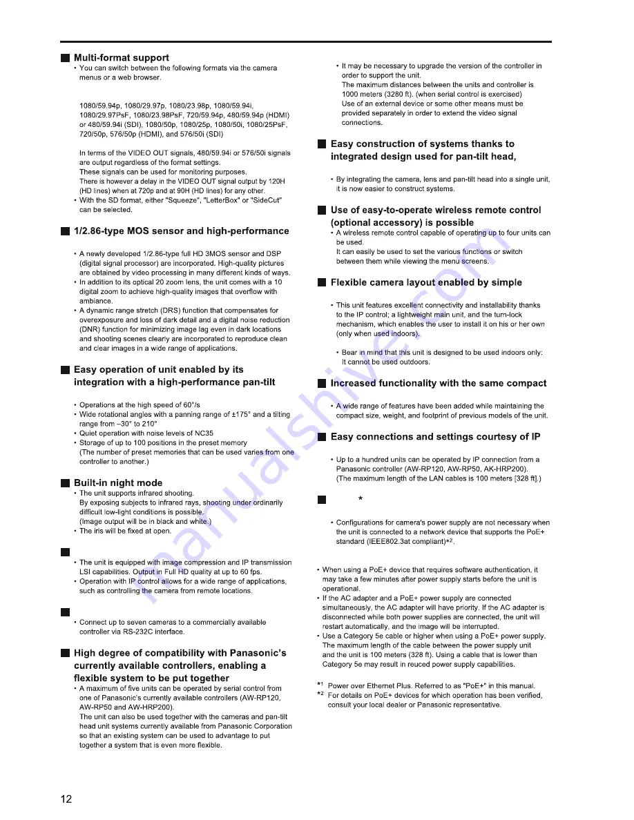 Panasonic AW-HE130K Operating Instruction Download Page 12