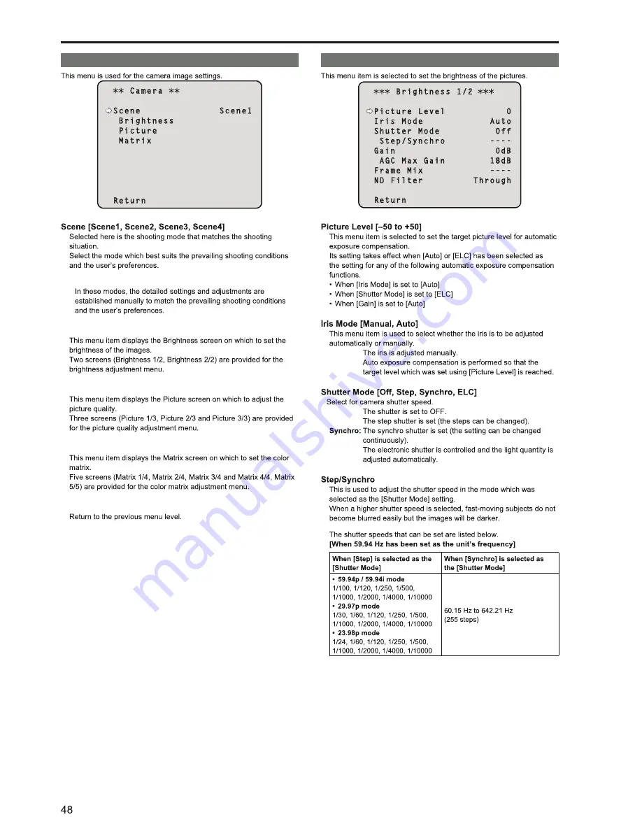 Panasonic AW-HE130K Operating Instruction Download Page 48