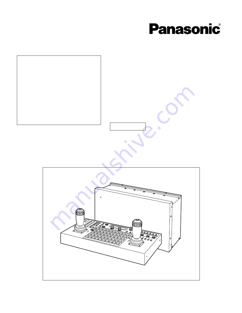 Panasonic AW-RP605AN Operating Instructions Manual Download Page 13