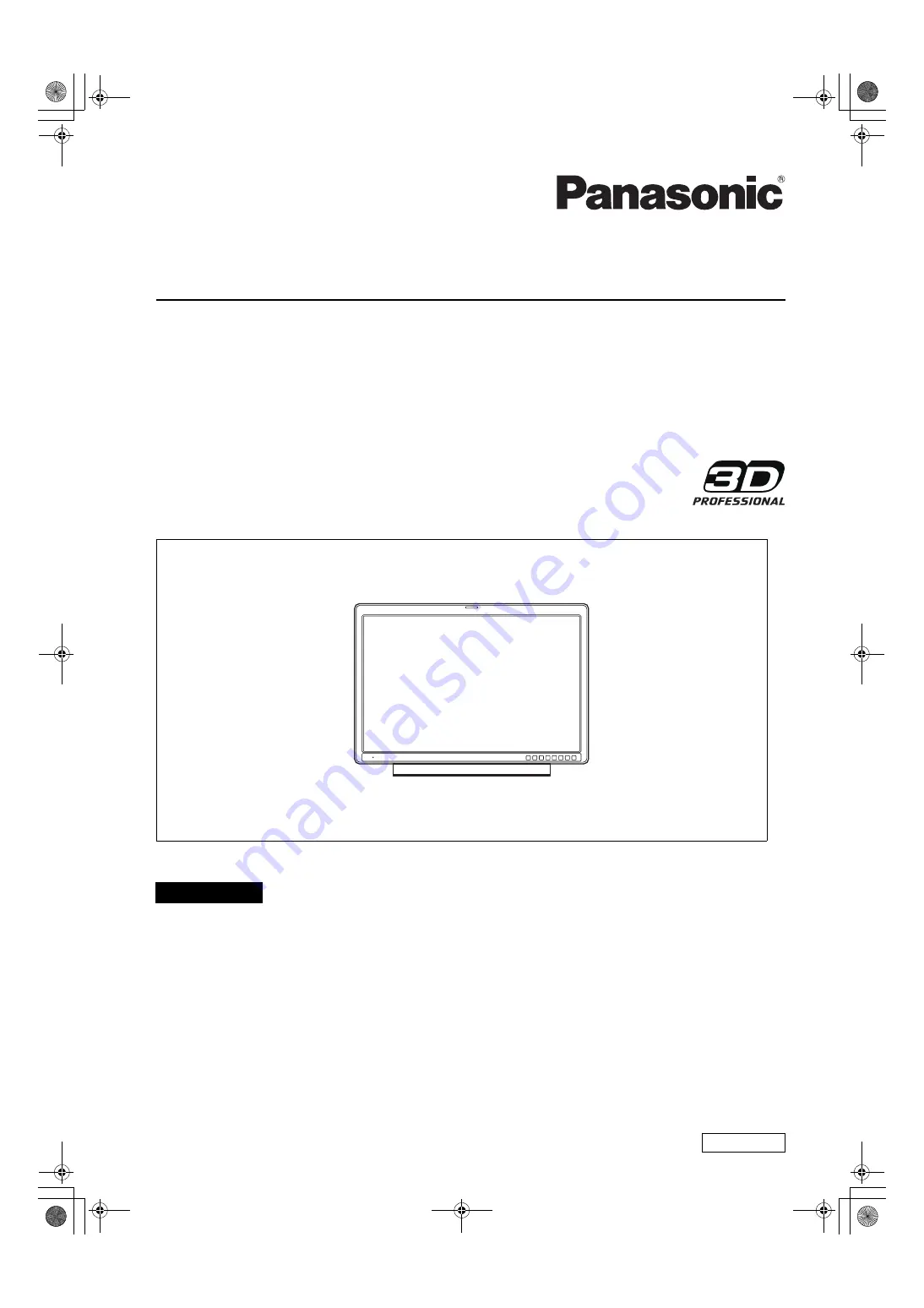 Panasonic BT-3DL2550 Скачать руководство пользователя страница 1