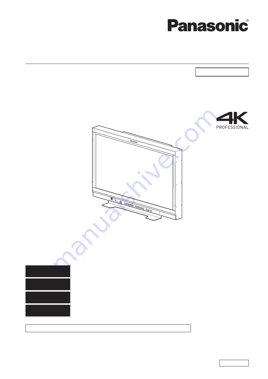 Panasonic BT-4LH310E Скачать руководство пользователя страница 1