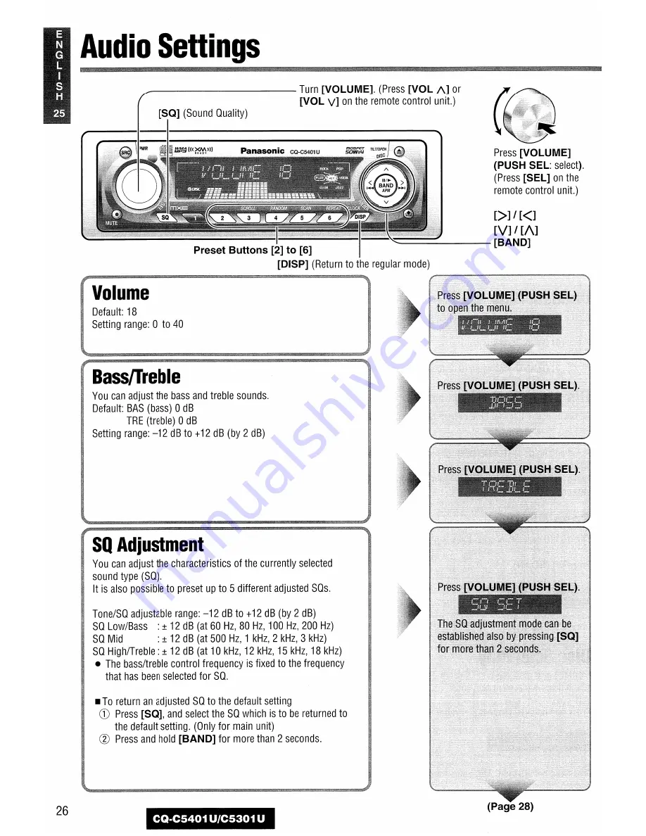 Panasonic C5301U Operating Instructions Manual Download Page 26