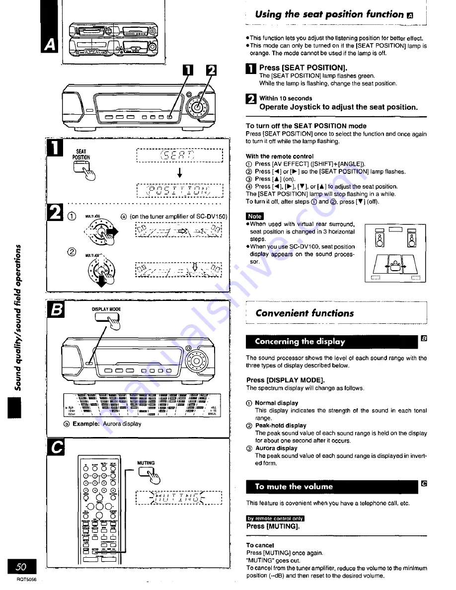 Panasonic CDV100 - MINISYS 5-D DVD CHGR Operating Instructions Manual Download Page 50