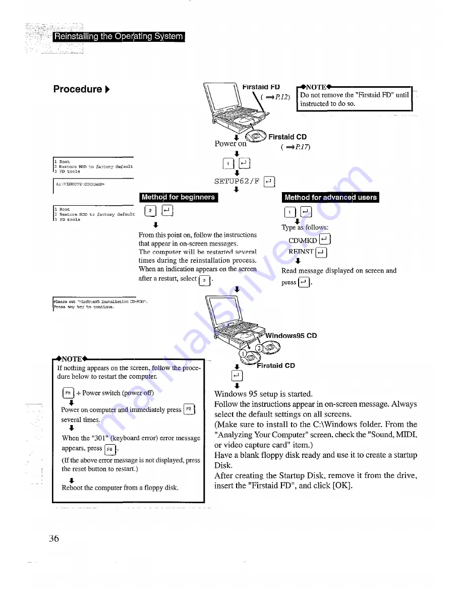 Panasonic CF-62 Series Operating Instructions Manual Download Page 36