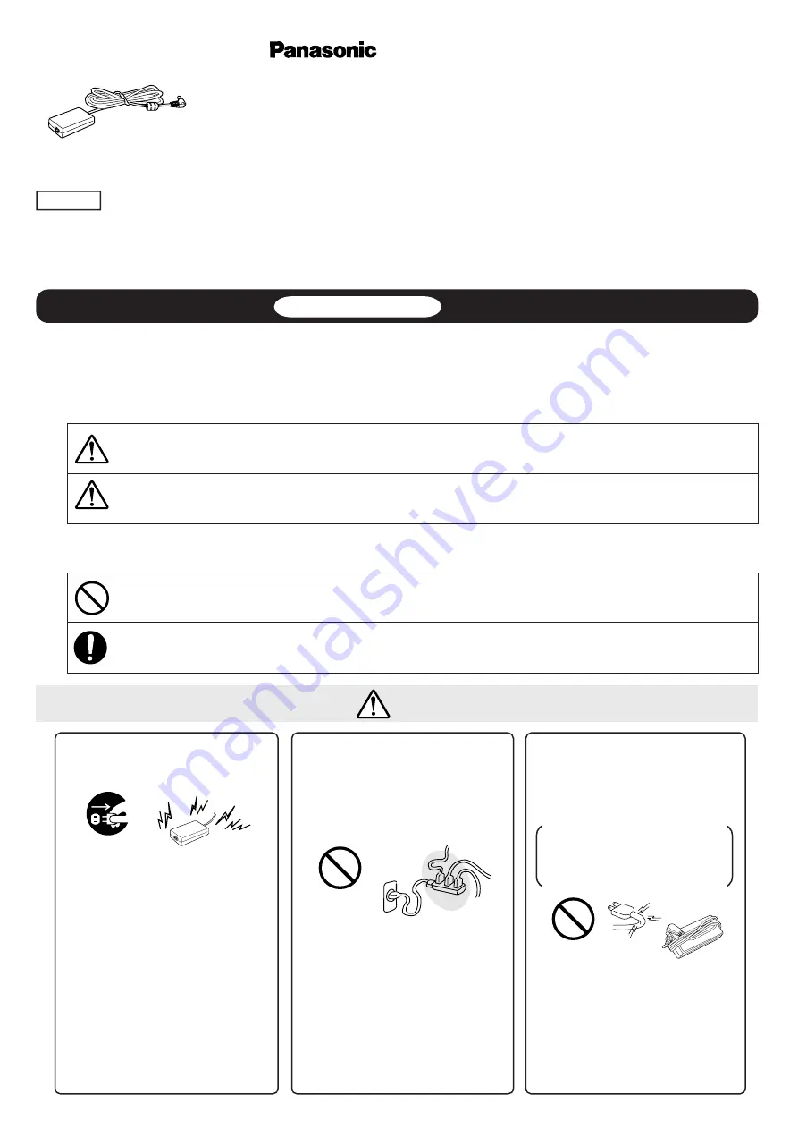 Panasonic CF-AA Series Operating Instructions Manual Download Page 3