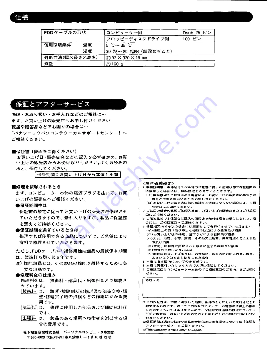 Panasonic CF-VCF271W Operating Instructions Download Page 2