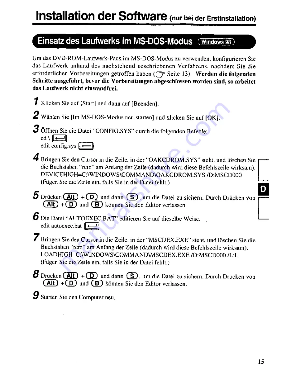 Panasonic CF-VDD285 Operating Instructions Manual Download Page 15