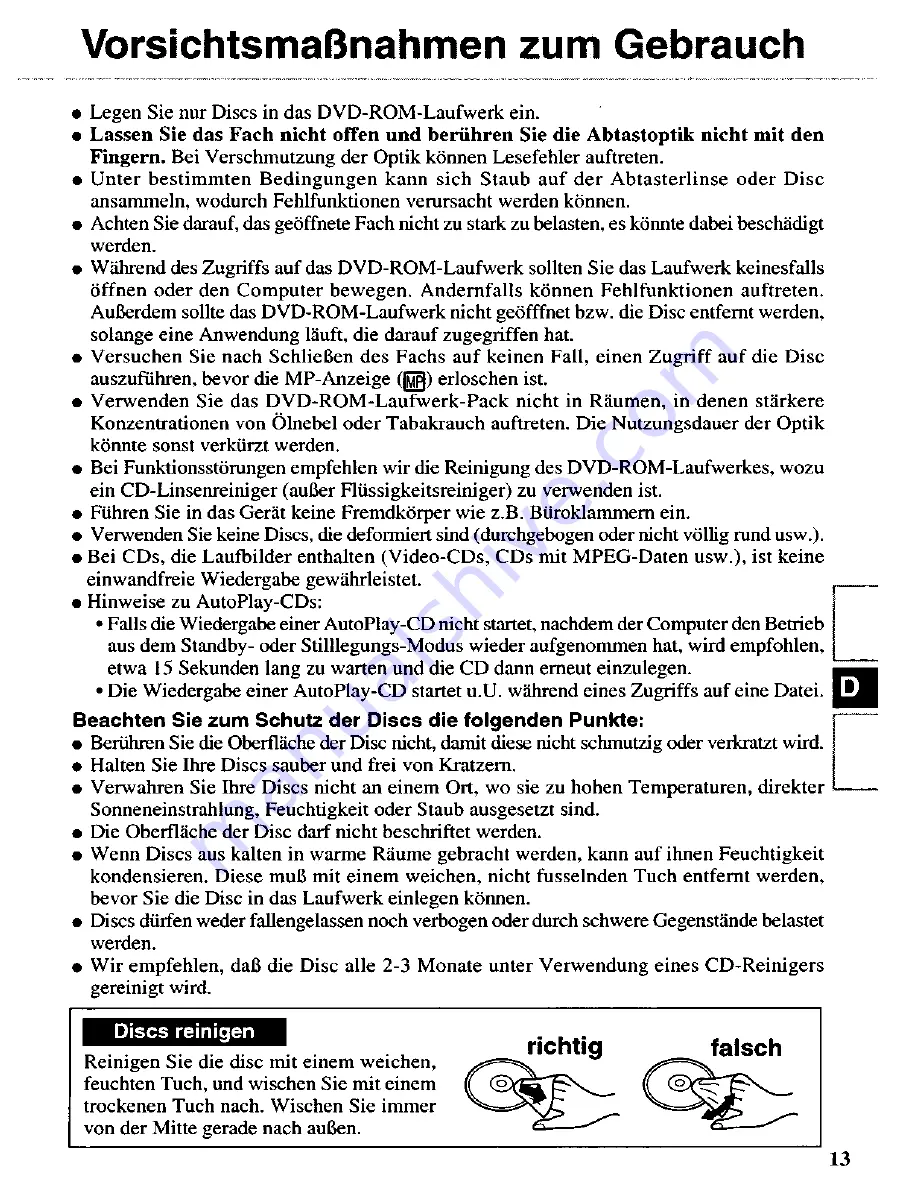 Panasonic CF-VDD723 Operating Instructions Manual Download Page 13