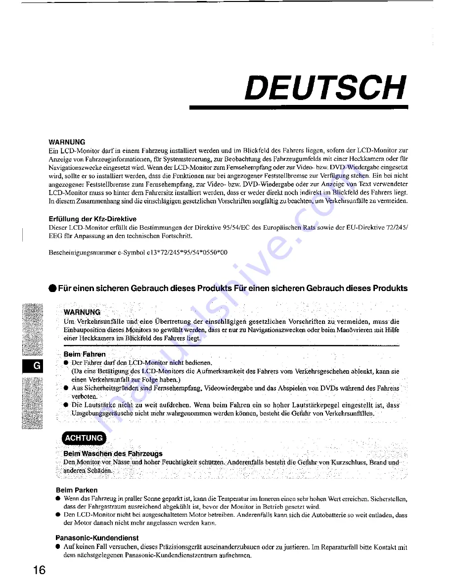 Panasonic CF-VDL01 Operating Instructions Manual Download Page 16