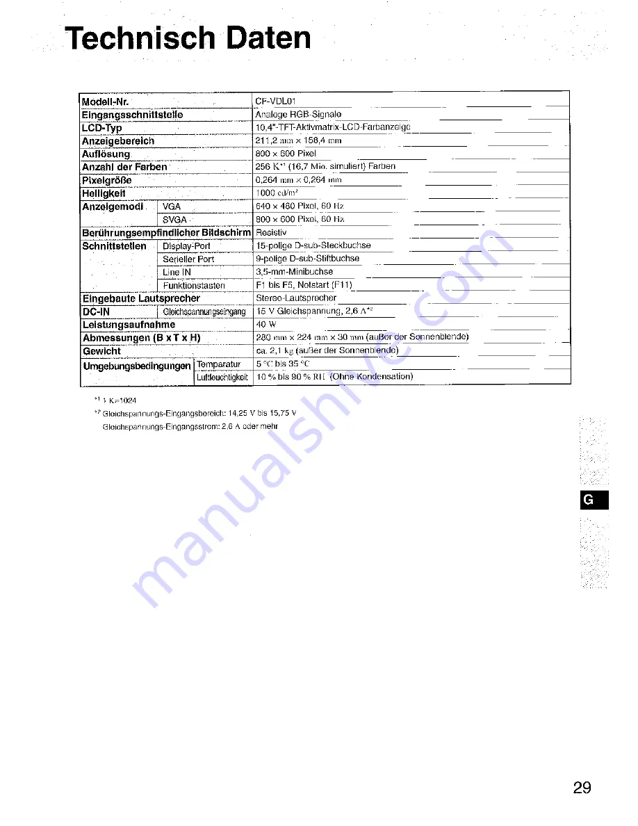 Panasonic CF-VDL01 Operating Instructions Manual Download Page 29