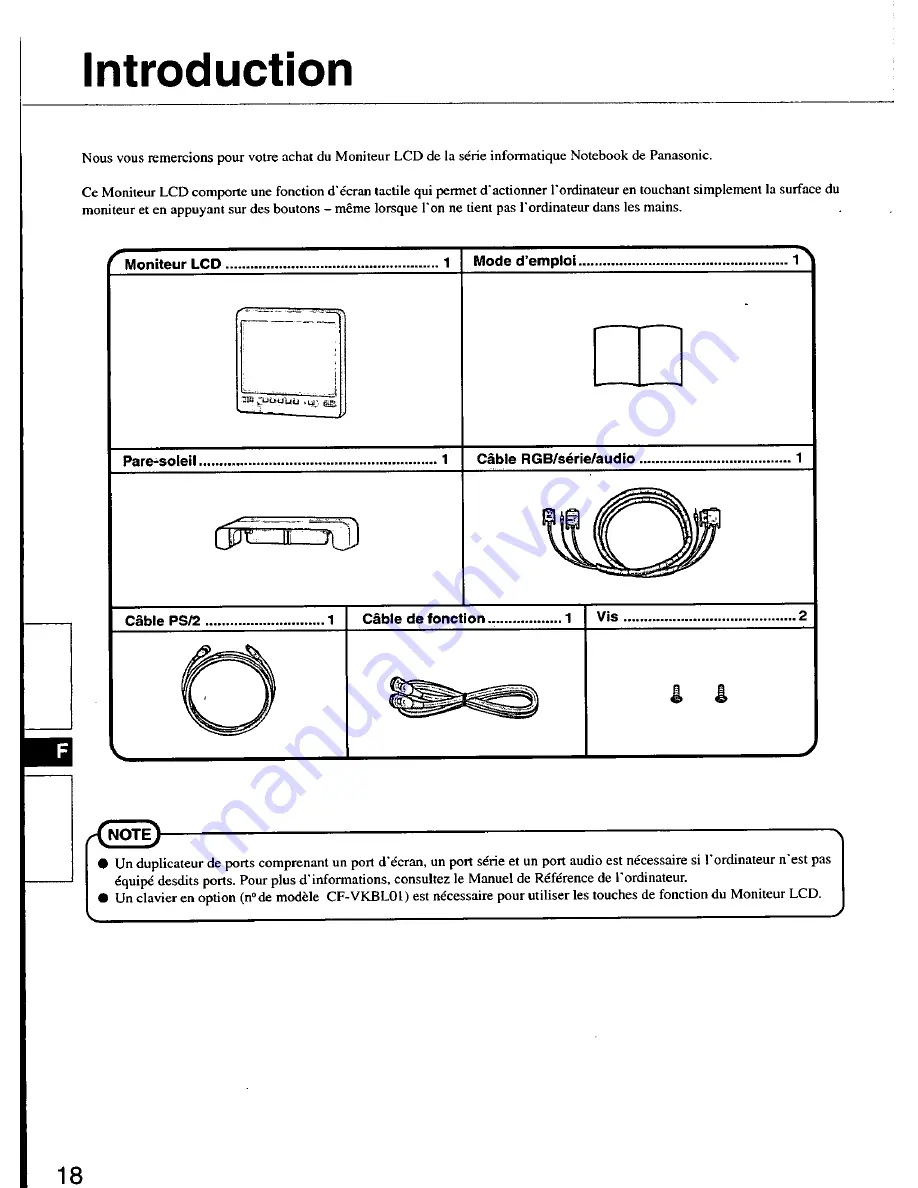 Panasonic CFVDL02 - LCD MONITOR/ LPTP Скачать руководство пользователя страница 18