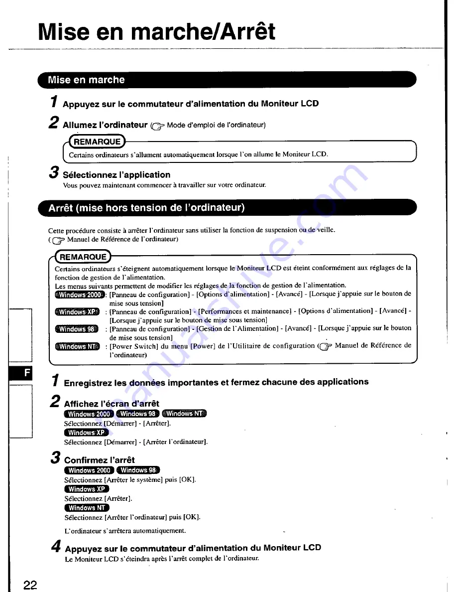 Panasonic CFVDL02 - LCD MONITOR/ LPTP Скачать руководство пользователя страница 22