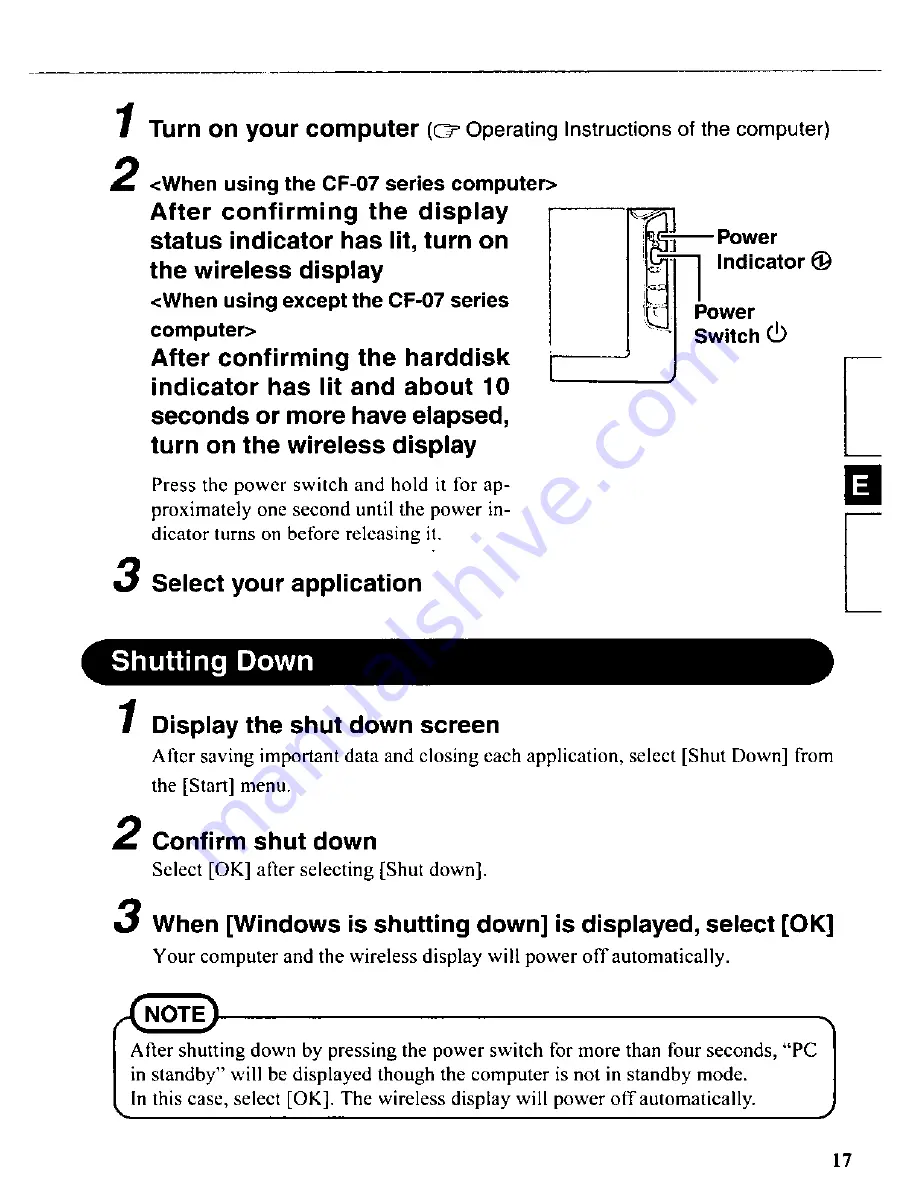 Panasonic CFVDW07M - COMPUTER WIRELESS DISPLAY User Manual Download Page 17