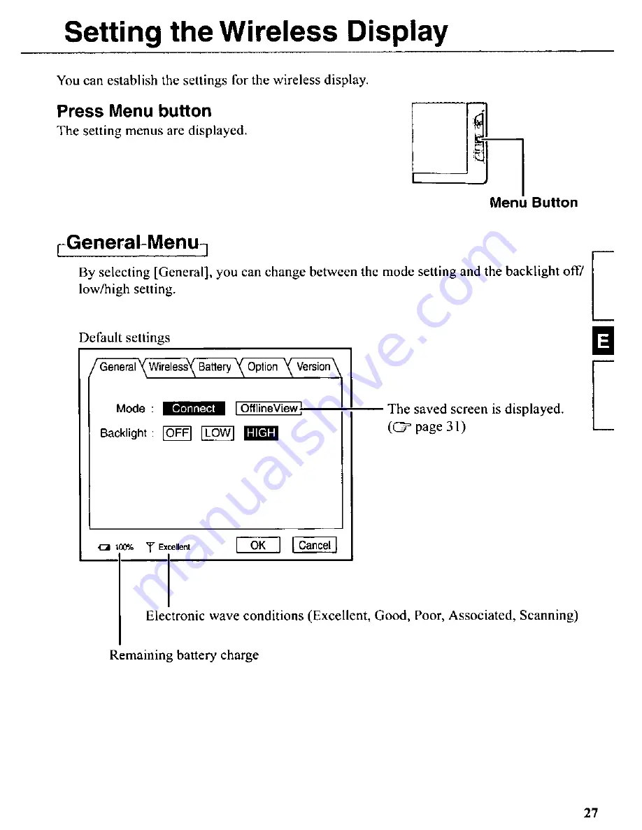 Panasonic CFVDW07M - COMPUTER WIRELESS DISPLAY Скачать руководство пользователя страница 27