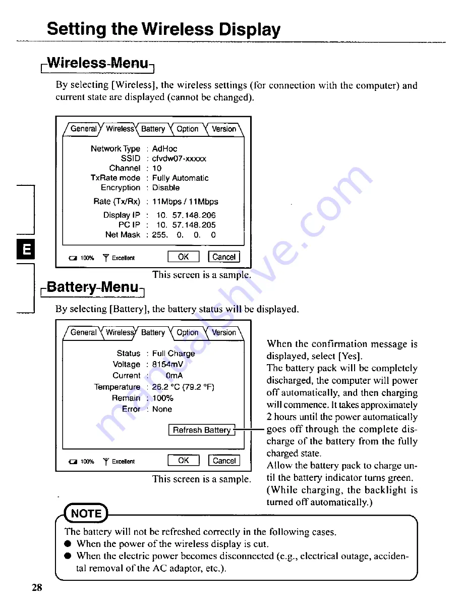 Panasonic CFVDW07M - COMPUTER WIRELESS DISPLAY Скачать руководство пользователя страница 28