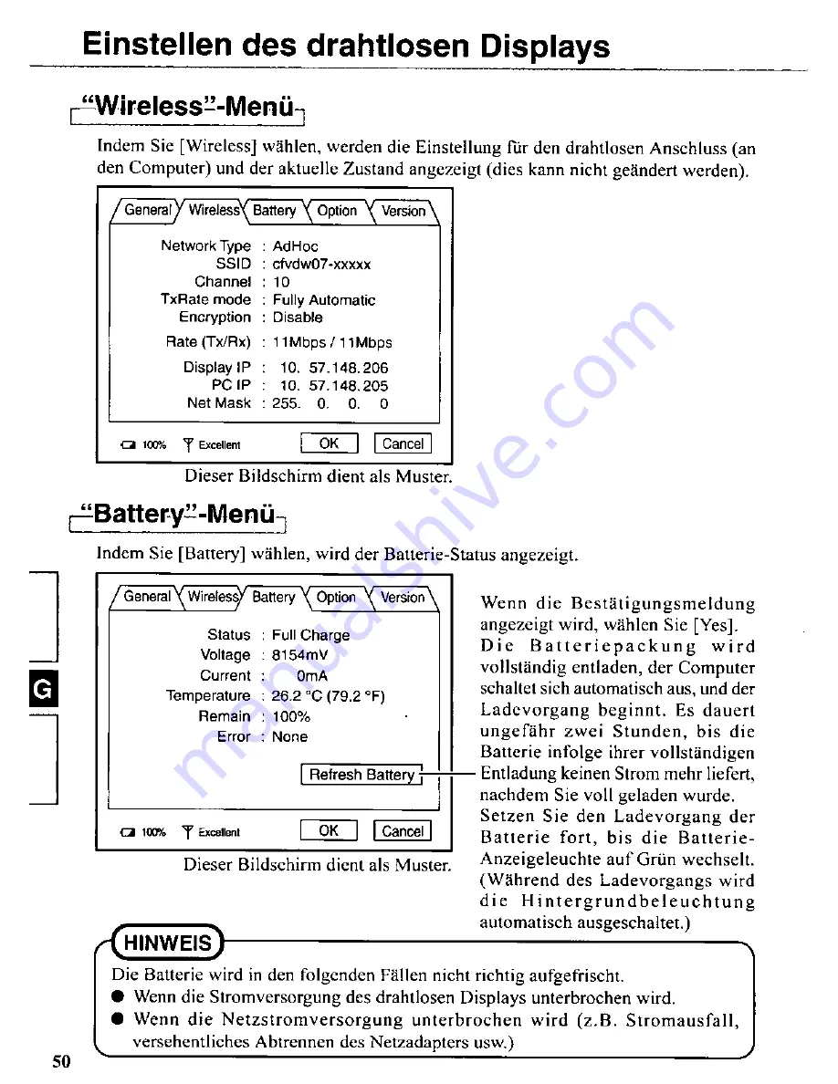 Panasonic CFVDW07M - COMPUTER WIRELESS DISPLAY Скачать руководство пользователя страница 50