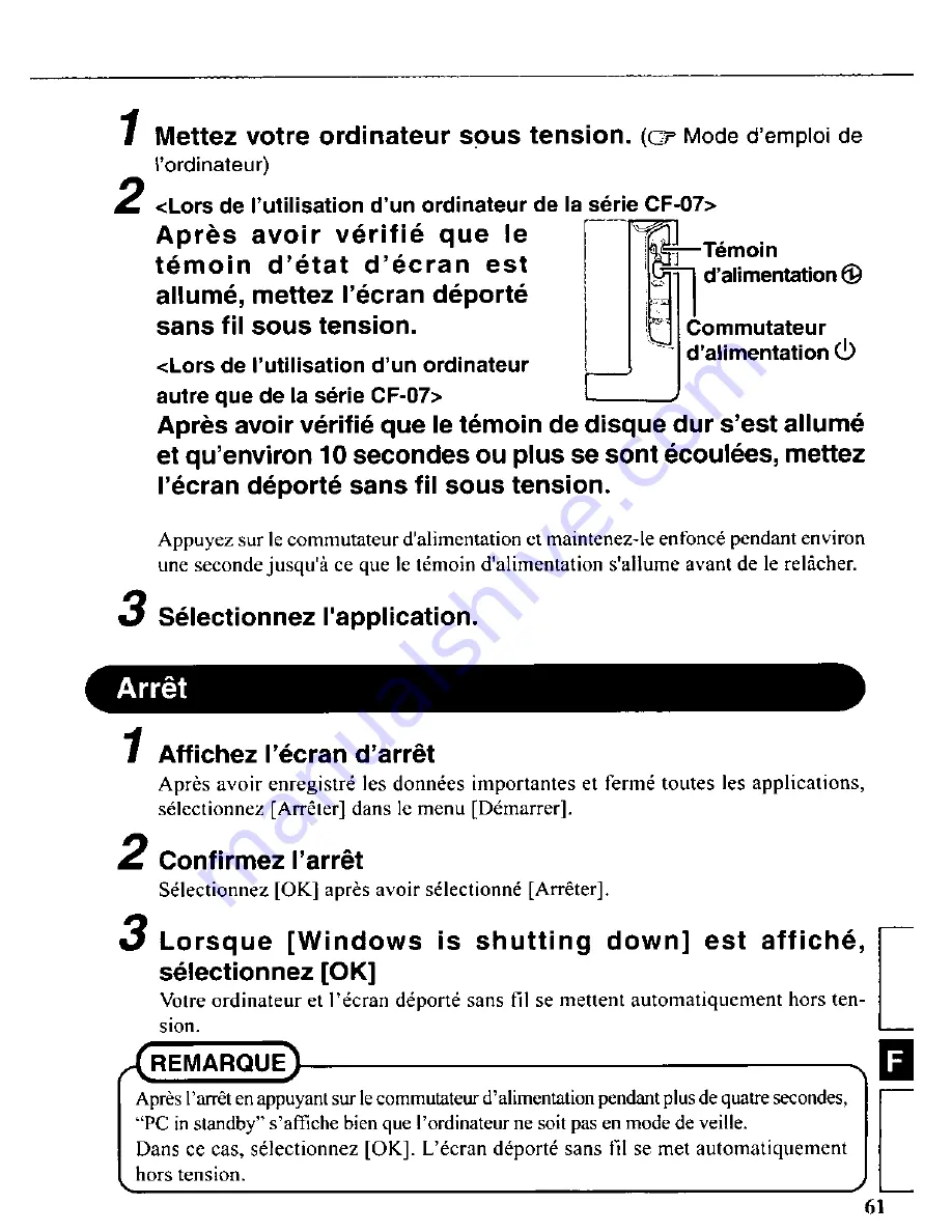 Panasonic CFVDW07M - COMPUTER WIRELESS DISPLAY User Manual Download Page 61