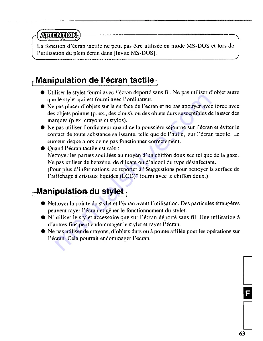 Panasonic CFVDW07M - COMPUTER WIRELESS DISPLAY User Manual Download Page 63