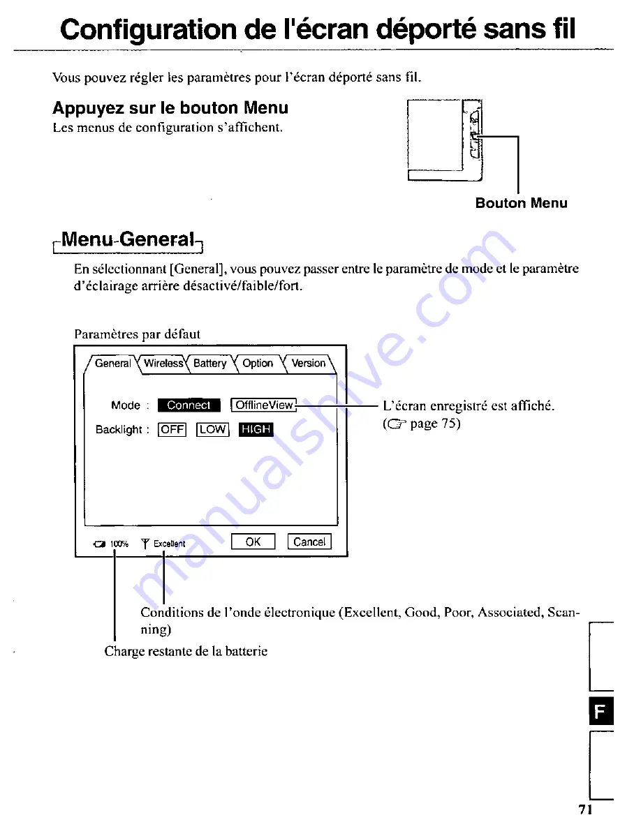 Panasonic CFVDW07M - COMPUTER WIRELESS DISPLAY Скачать руководство пользователя страница 71