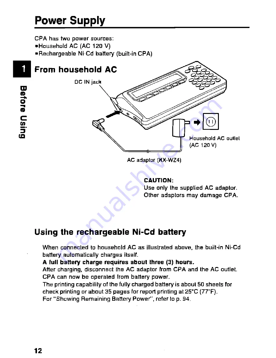 Panasonic Check Pnnting Accountant KX-RC105 Operating Instructions Manual Download Page 12