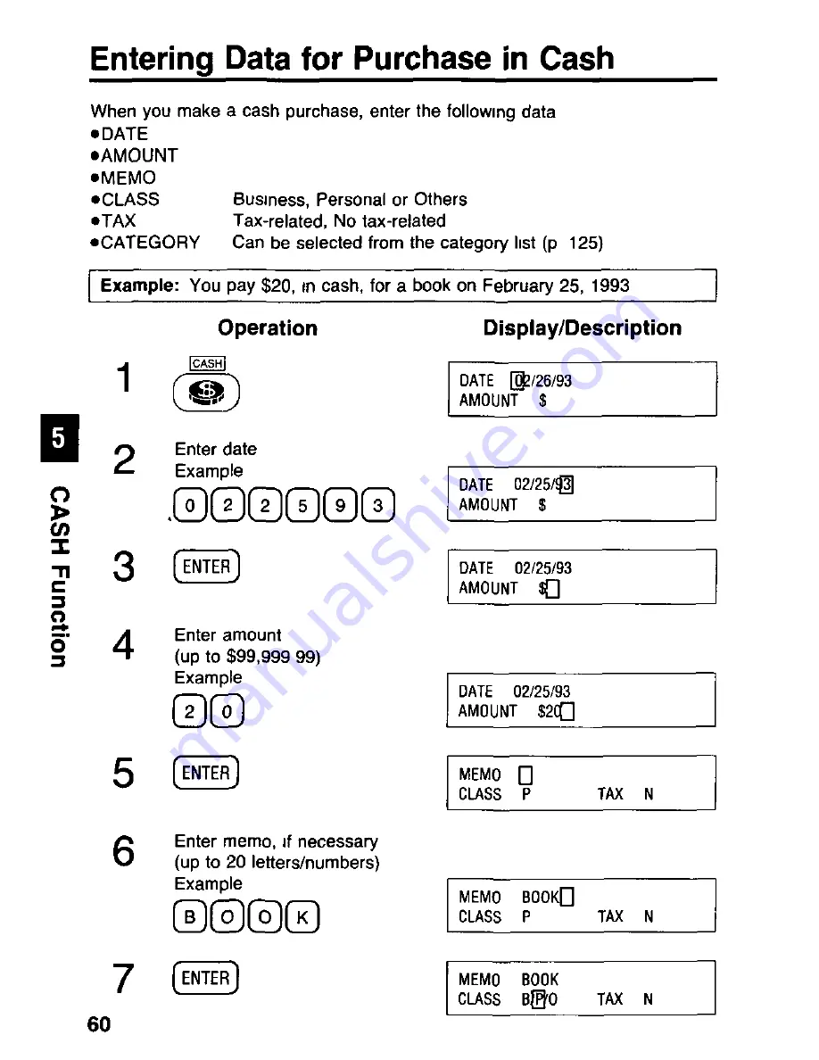 Panasonic Check Pnnting Accountant KX-RC105 Operating Instructions Manual Download Page 60