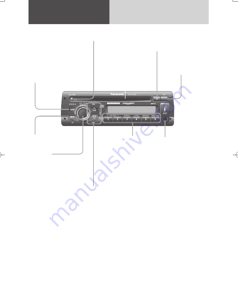 Panasonic CQ-5109U Operating Instructions Manual Download Page 8