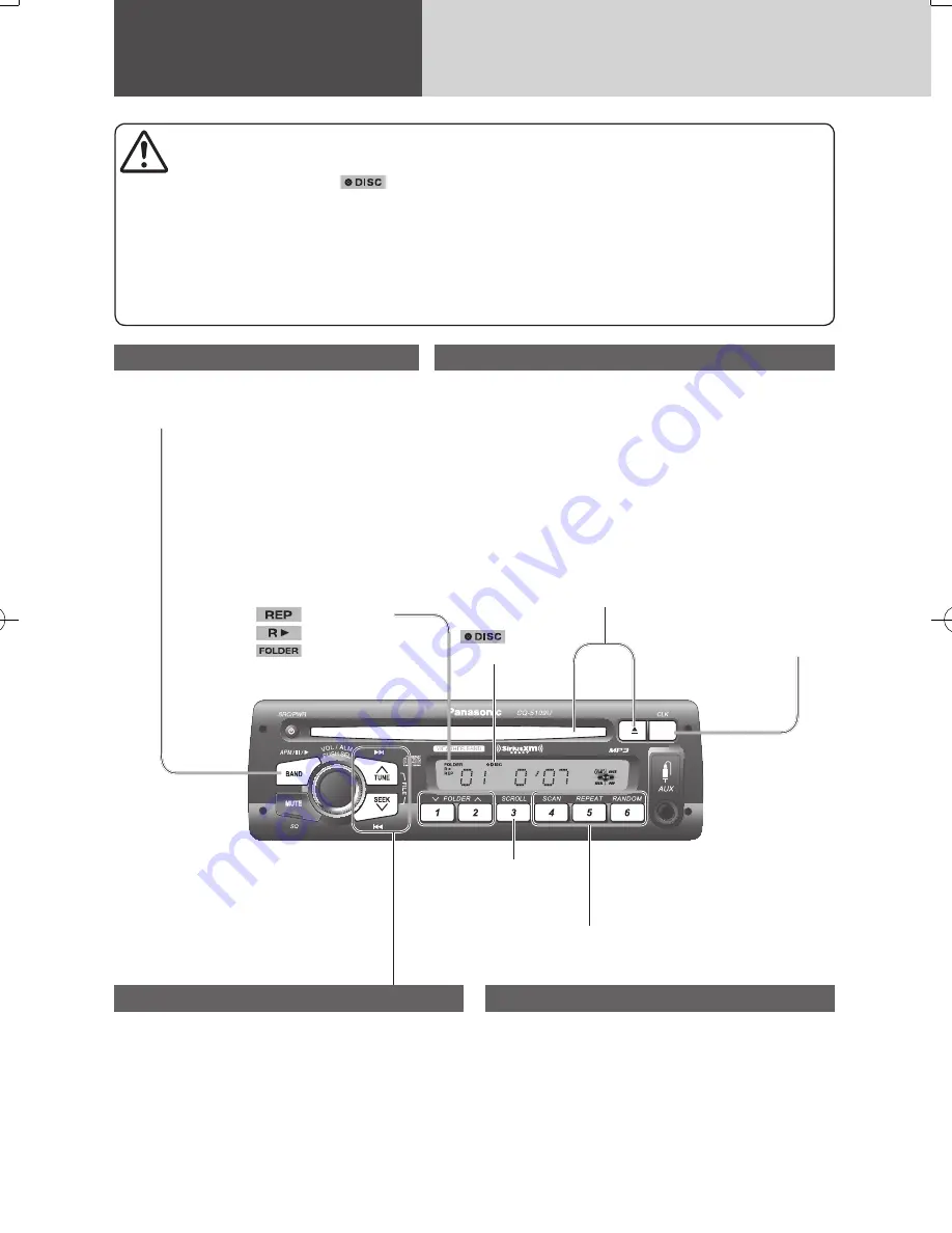 Panasonic CQ-5109U Operating Instructions Manual Download Page 14