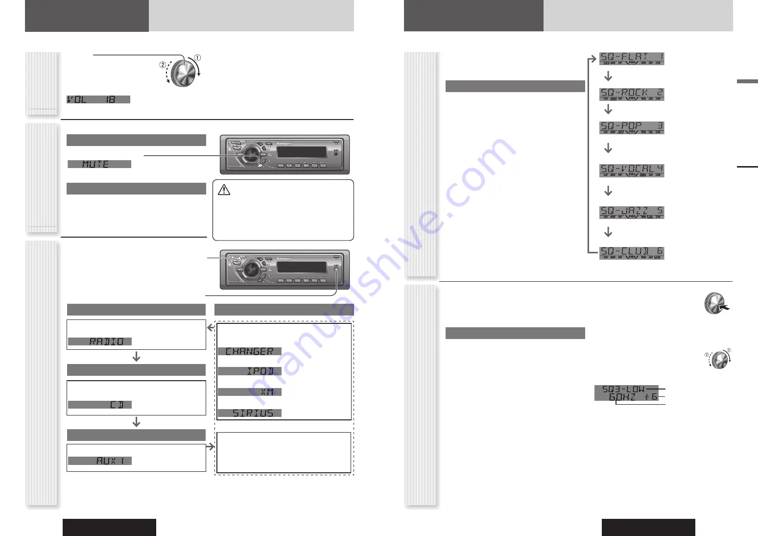 Panasonic CQ-C5305 Operating Instructions Manual Download Page 21