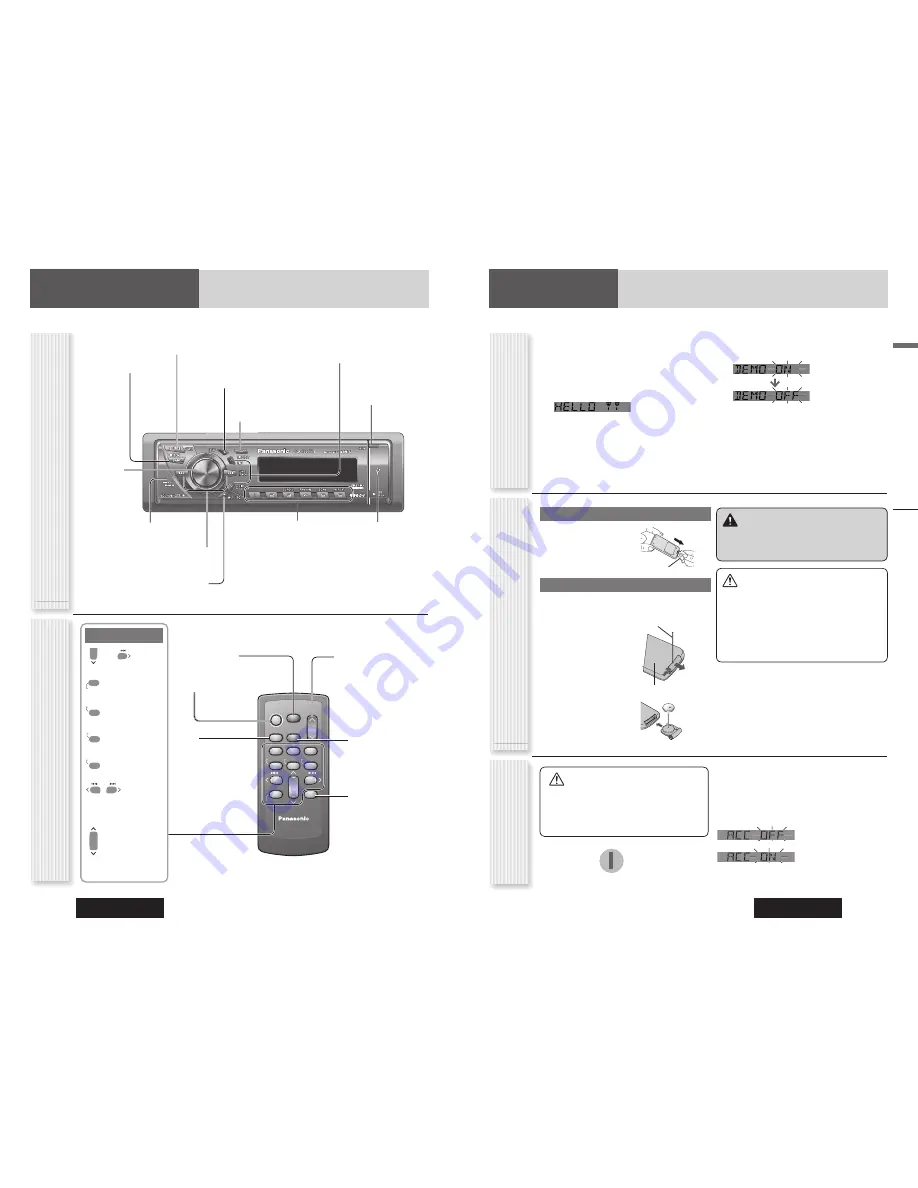 Panasonic CQ-C5355N Operating Instructions Manual Download Page 5