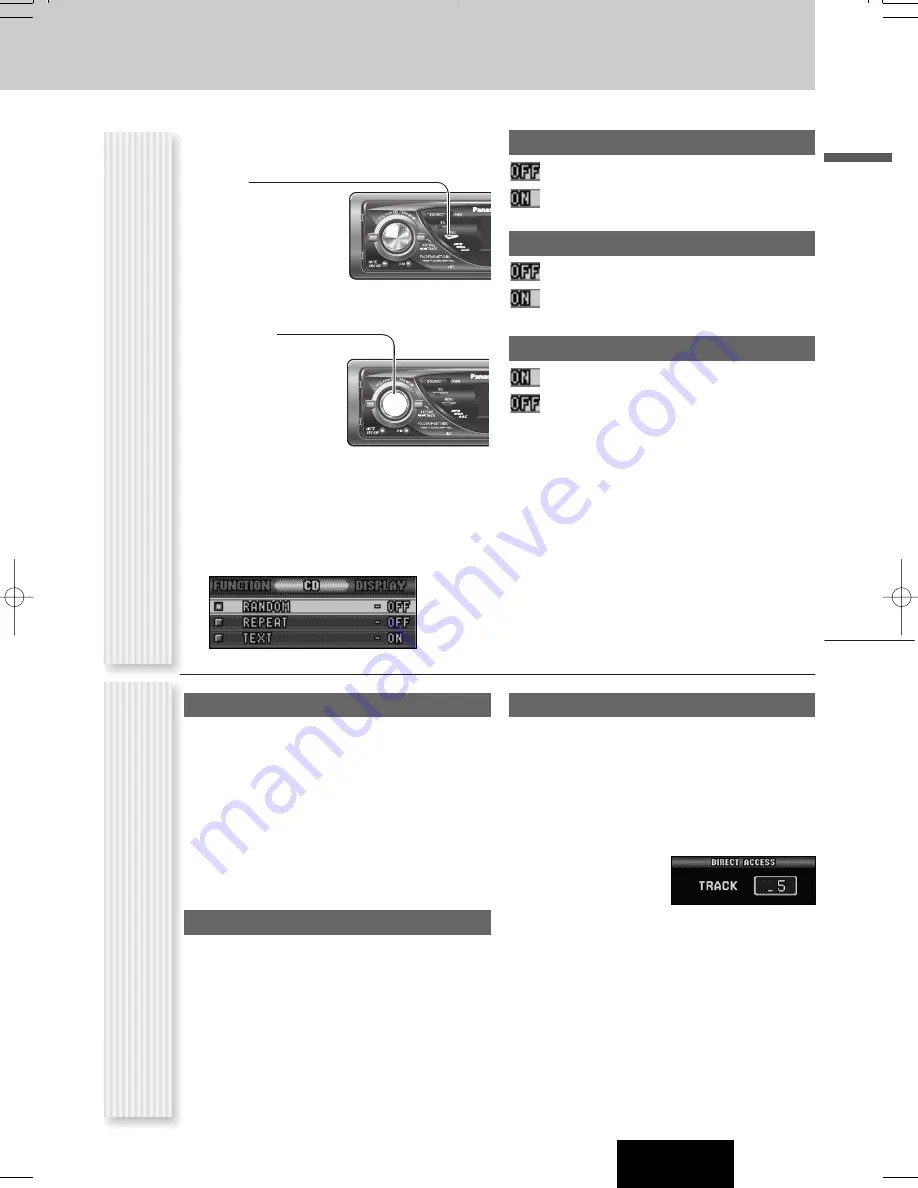 Panasonic CQ-C7405W Operating Instructions Manual Download Page 21