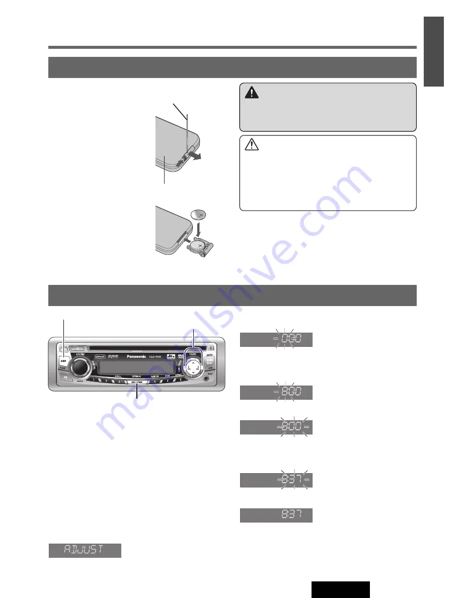 Panasonic CQ-D1703W Operating Instructions Manual Download Page 9