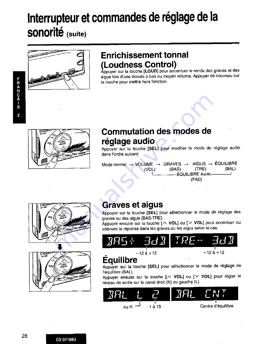 Panasonic CQ-DF100 Operating Operating Manual Download Page 28