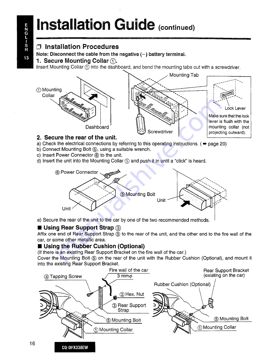 Panasonic CQ-DFX338EW Скачать руководство пользователя страница 15