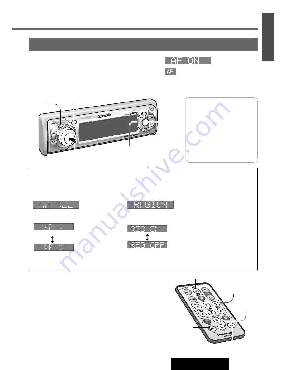 Panasonic CQ-DFX572N Operating Instructions Manual Download Page 11