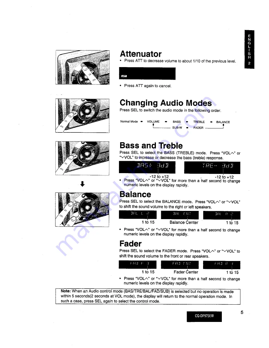 Panasonic CQ-DP975EW Скачать руководство пользователя страница 4