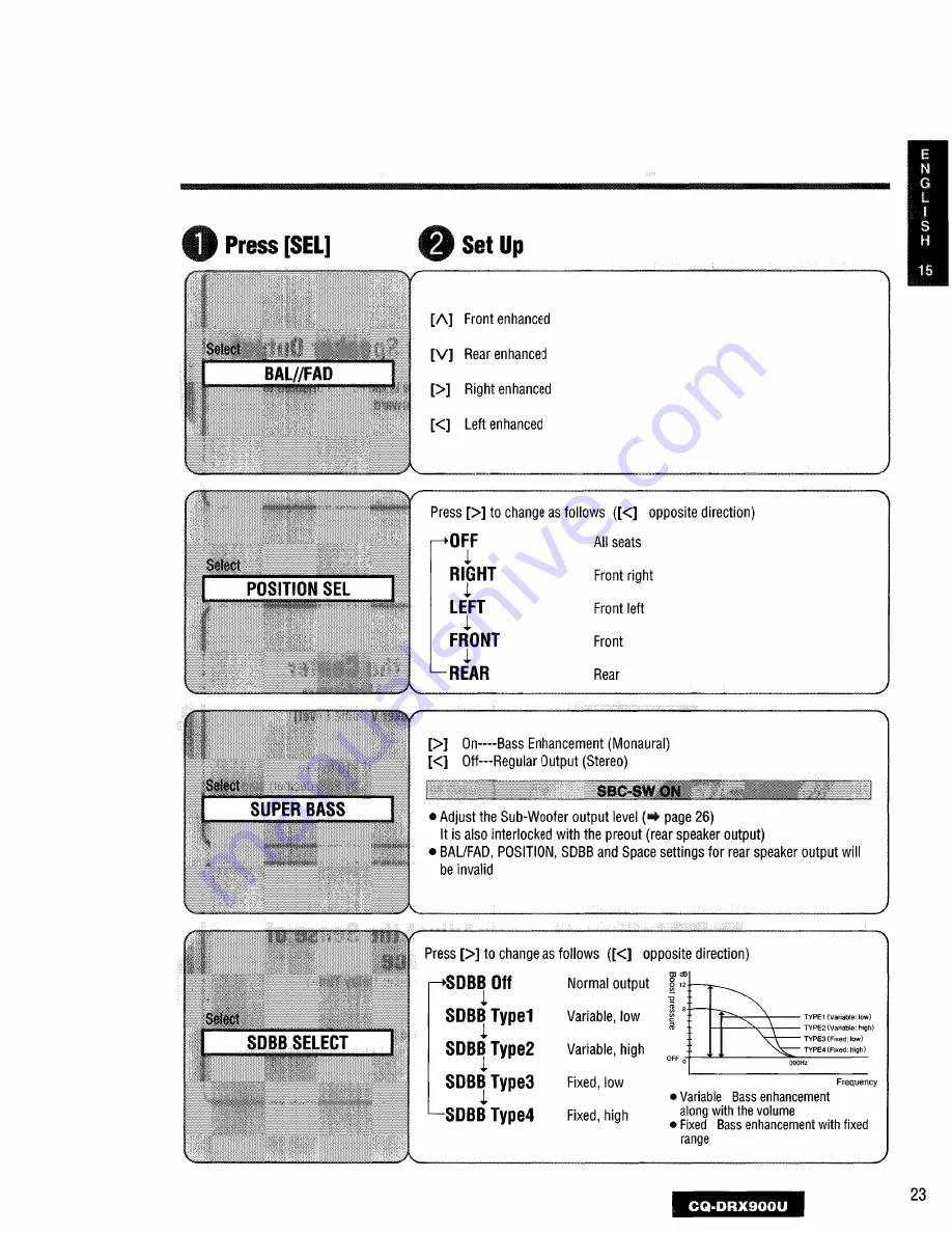 Panasonic CQ-DRX900U Operating Instructions Manual Download Page 23