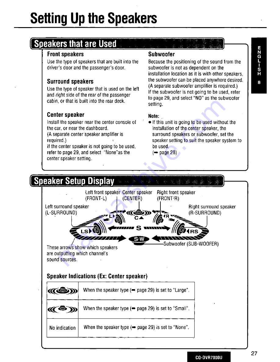 Panasonic CQ-DVR7000U Operating Manual Download Page 27