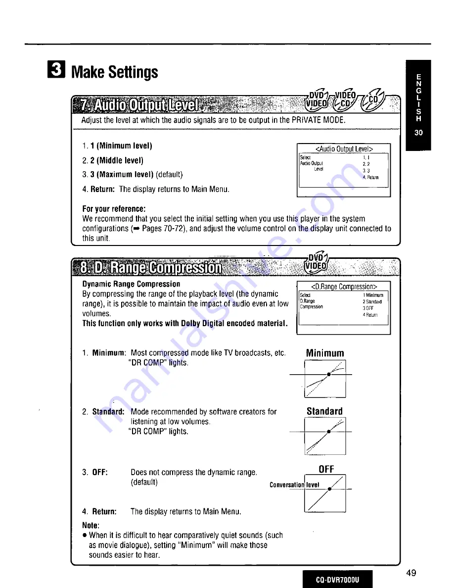 Panasonic CQ-DVR7000U Operating Manual Download Page 49